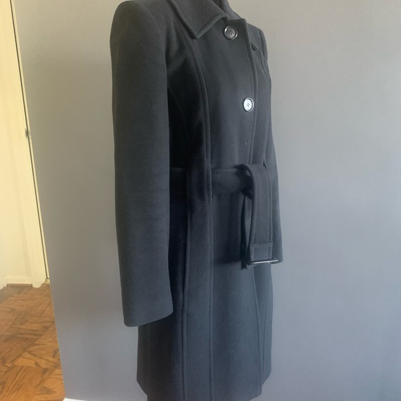 Anne Klein Wool-Cashmere Blend Coat, Black, Sz 6 - Picture 10 of 13